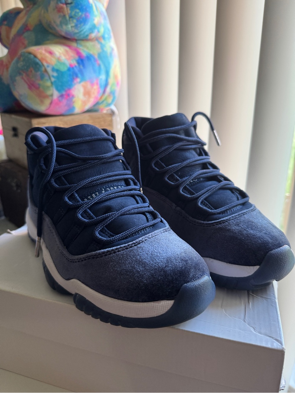 Jordan Women's Air Jordan 11 Retro in Navy and Silver